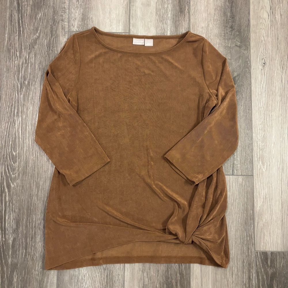 🤎Chico's🤎 Travelers Top with Knot Detail
